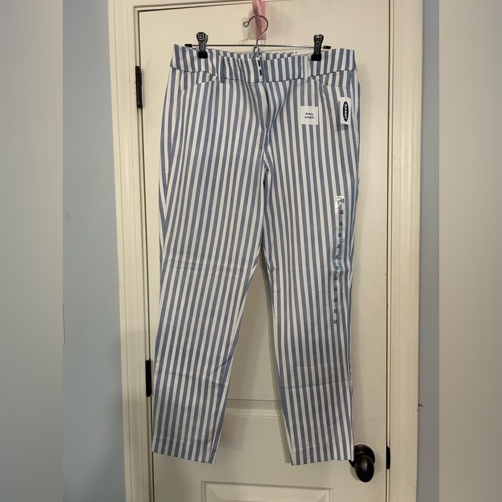 NWT Old Navy Pixie Blue and White Striped Pants